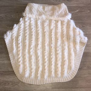 Rabbit fur poncho